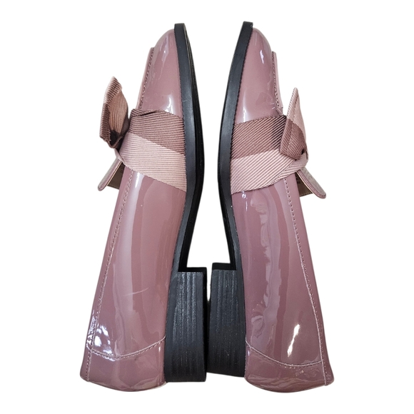 Bandolino Lindio Loafers Women's 8 Mauve Ribbon Detail Patent Leather - Picture 6 of 13